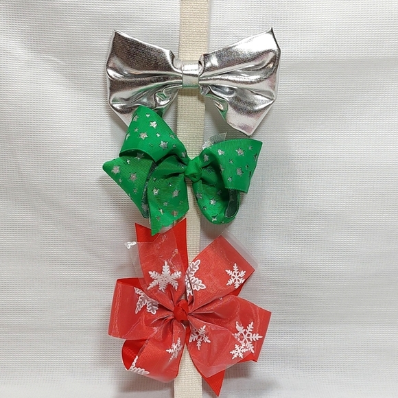 Other - Christmas Specialty/ Grosgrain Hair Bows☆Set of 3